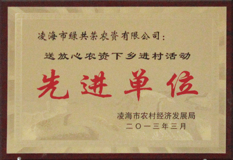 送放心农资下乡进村活动先进单位